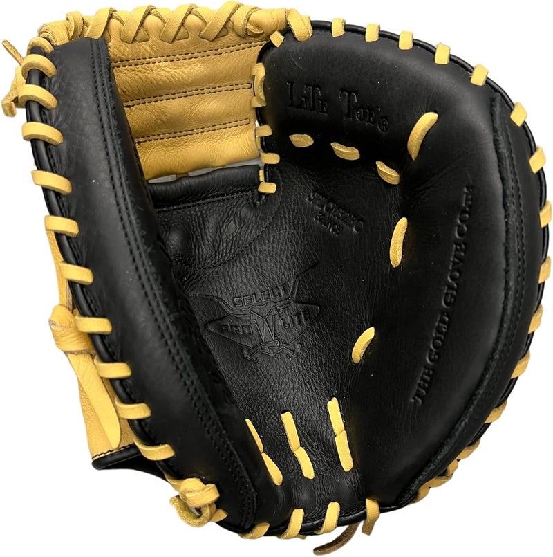 Rawlings Select Pro Lite Series 32" Catcher's Mitt (2023) -Ideal for The Youth Player Superior Craftsmanship for Elite Performance. Blonde/Black Classic Colorway - Image 4